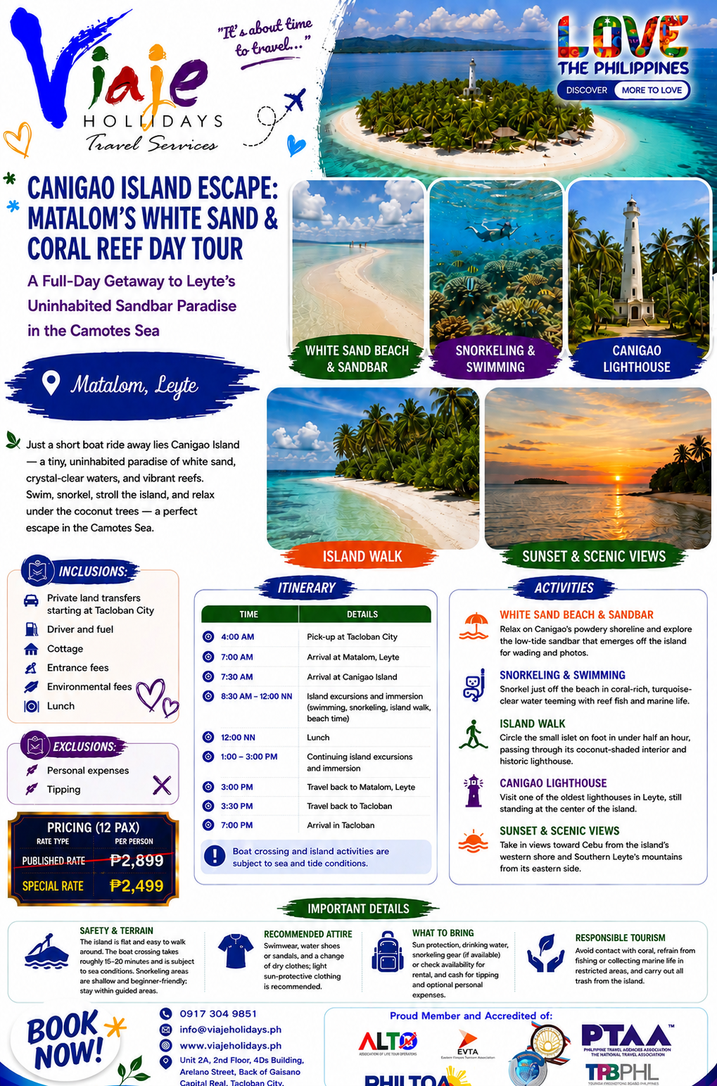 Canigao Island travel package