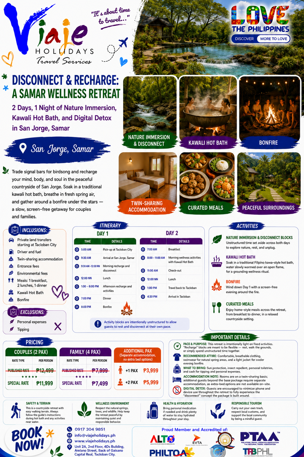 Disconnect and Recharge Samar travel package