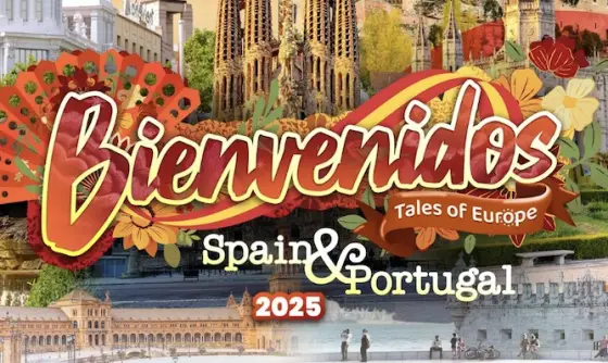 Bienvenidos - Spain & Portugal 2025 international tour cover