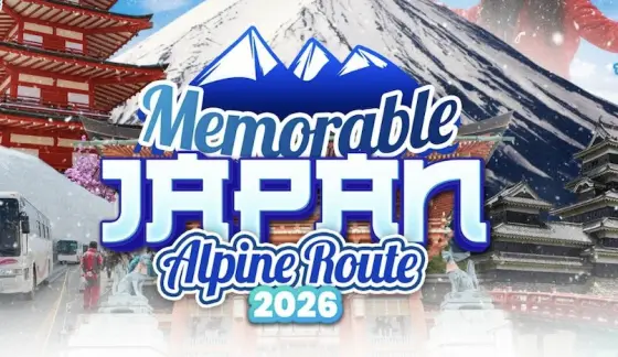 Memorable Japan Alpine Route 2026 international tour cover