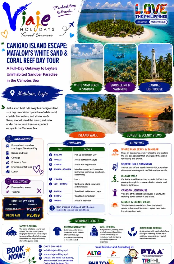 Canigao Island travel package