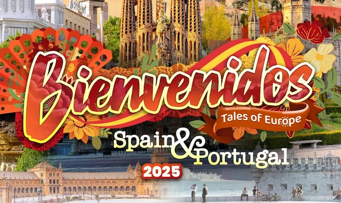 Bienvenidos - Spain & Portugal 2025 international tour cover